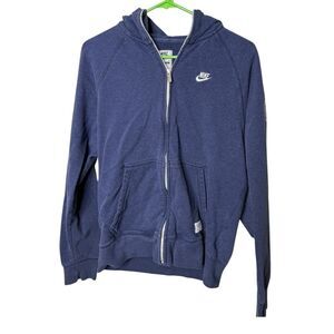 Nike men’s small zip up blue hoodie futbol Barcelona size small